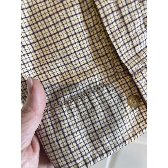 Ralph Lauren Shirt Mens XXL Yellow Purple Plaid  Long Sleeve Button Down Cotton - Picture 5 of 6